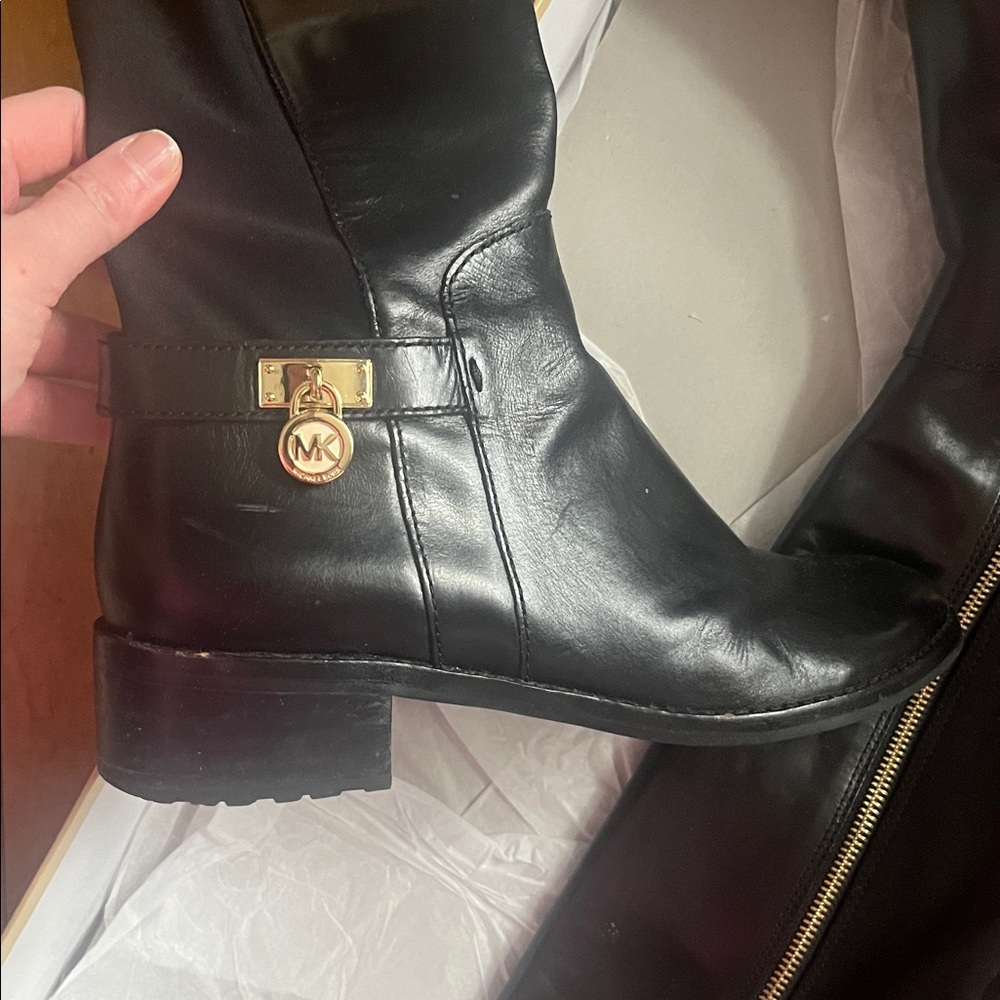 W’s MICHAEL Michael Kors Black Hamilton Stretch Boot, size 9 - Picture 5 of 5